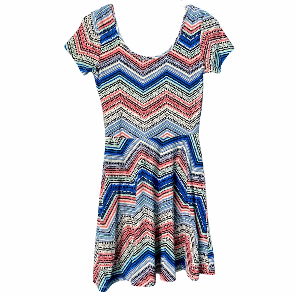 Derek Heart Chevron Multi-Color Dress, size S